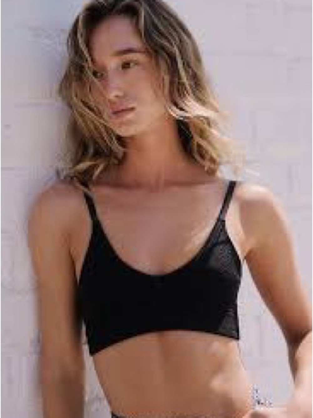 Free People Black Lightweight Bralette